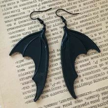 Wings Earrings, Gothic Chic, Bat Earrings, Vampire Bat, Gothic Earrings, Funky Earrings, Bat Wing, Black Bat, Funky Jewelry