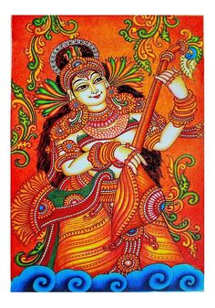 Tanjore Paintings, Mural Artist, Portraiture Painting, Indian Goddess, Outline Drawing