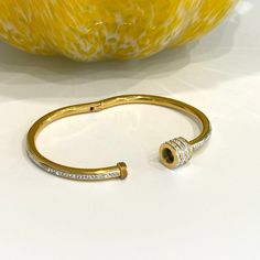 Single Row CZ Bangle Bracelet - Gold and Silver – Balara Jewelry Teen Earrings, Dainty Choker Necklace, Dainty Choker, Gold Bangle Bracelet, Everyday Accessories, About Time, Colourful Necklace, Lariat Necklace, Chain Link Necklace