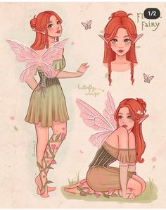 some pretty little fairy girls with red hair