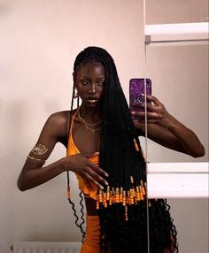 Beads Box Braids, Twists With Beads, Fulani Braids With Beads, Box Braids With Beads, Hairstyles With Beads, Hair Styles Braids, Styles Braids, Protective Hairstyle