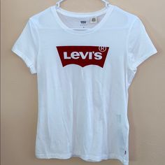 White Levi’s Tshirt; Never Worn But No Tags Levi's White Short Sleeve Shirt, Levi's White Cotton Top, Levi's White Relaxed Fit Shirt, Casual White Levi's Top, White Cotton Levi's Top, Levi's Red Crew Neck Top, Levi's Short Sleeve T-shirt For Spring, Levi's Short Sleeve T-shirt For Summer, White Levi's T-shirt For Summer