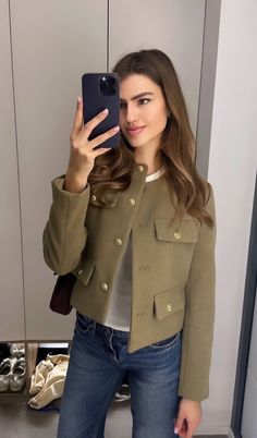 Old Money Green Outfit, Khaki Blazer Outfit Women, December Photos, Professional Fits, Wedding Guest Outfit Fall, Wedding Shopping, Chanel Outfit, Cozy Fall Outfits, College Fits