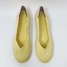 Rothy's The Flat Daffodil Yellow Ballet Flat Tortoise Shell Sole Print Multiple Sizes New Without Box Comfortable, Washable, And Sustainably Made Designer Flats. Yellow Ballet Flats, Daffodil Yellow, Rothys Shoes, Designer Flats, Ballet Flat, Tortoise Shell, Daffodils, Flat Shoes Women, Tortoise