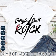 Jingle Bells Sheet Music, Guitar Svg, Christmas Shirt Svg, Xmas Tees, Christmas Rock, Personalized Gift Bags, School Things, Rock N’roll, Funny Christmas Shirts