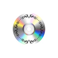 an image of a cd disc with arrows on the disk and in the middle it is white