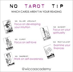 a poster with instructions for how to use tarot in your reading class, which includes pictures