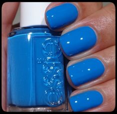 Spring Pedicure Ideas, Spring Pedicure, Blue Nail Polish, Blue Nail, Essie Nail Polish, Colorful Nail Designs, Pedicure Nail Art, Nail Polish Collection, I Did It