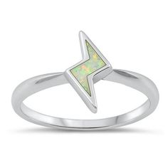 CHOOSE YOUR COLOR White Simulated Opal Lightning Bolt Ring .925 Sterling Silver Band Cubic Zirconia Female Size 5 All our silver jewelry is crafted from .925 silver also commonly referred to as sterling silver. Sterling silver is the standard for beautiful high-quality silver jewelry and cannot be replicated by lower priced silver plated jewelry. It is 92.5% pure silver, mixed with alloys to add strength and durability to stand the test of time. Keep your fine jewelry shiny and elegant by storin Lightning Bolt Ring, Silver Plated Jewelry, Lightning Bolt, Sterling Silver Bands, Pure Silver, Silver Band, Cubic Zirconia, 925 Silver, Jewelry Box