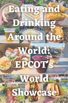 Eat and Drink Around the World at EPCOT's World Showcase.  Try several different snack and drink options in each country! Eat And Drink Around The World Epcot, Epcot Food 2023, Epcot Themed Party Around The Worlds, Epcot Snacks Around The World, Snacking Around The World Epcot, Eat Around The World Epcot, Eating Around The World Epcot, Epcot Drinking Around The World List