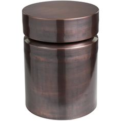 two brown metal containers sitting on top of each other