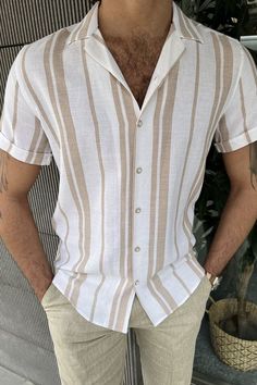 Camel Shirt, Mens Summer Outfits, Outfits Hombre, Mens Casual Dress Outfits, Men Stylish Dress, Guys Clothing Styles, Looking Dapper, Cool Outfits For Men, Mens Casual Dress