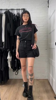 Summer Outfits Alternative Style, Summer Outfits Alternative, Dark Kawaii Outfits, Alternative Summer Outfits, Outfits Alternative, Dark Kawaii, Kawaii Outfits, Outfit Grunge, Casual Goth