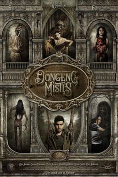 the poster for the upcoming horror film, dongng mists with many different characters