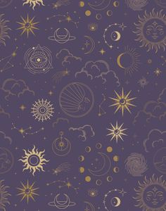 Taking inspiration from the trend of celestial motifs, our 'Mystica' design provides a fun and quirky way of incorporating the trend into a space in a stylish and modern way. Witchy Wallpapers, Gold Star Wallpaper, Insta Background, Celestial Motifs, Tarot Design, Midnight Blue Color, Widget Design, Wallpaper Ipad, Professional Decor