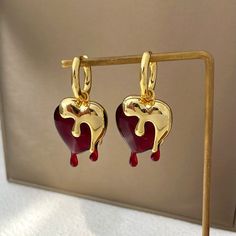 Buy Trendy Irregular Heart Earrings with Drip Design at the lowest price in Netherlands. Check our customer reviews and buy Trendy Irregular Heart Earrings with Drip Design today. Free shipping included. Drip Design, Mode Hippie, Heart Hoop Earrings, Dope Jewelry, Jewelry Lookbook, Trendy Earrings, Delicate Jewelry, Jewelry Inspo, Girls Earrings