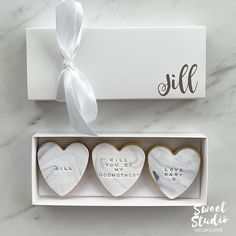 Cookie godparent proposal box_blue marble Godmother Gift Box Ideas, Baptism Proposal Ideas, How To Ask Godparents Ideas, Would You Be My Godmother Ideas, Will You Be My Godmother, Will You Be My Godparents Proposal, God Parent Proposal Ideas