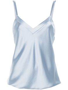 Elegant Blue V-neck Tank Top, Satin Finish V-neck Top, Chic Blue V-neck Camisole, Summer Satin Finish V-neck Camisole, Summer Satin V-neck Camisole, Summer V-neck Satin Finish Camisole, Elegant Blue Spaghetti Strap Tank Top, Elegant Blue Tank Camisole, Blue Going Out Top