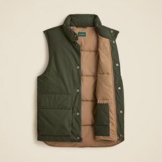 J.Crew: Utility Vest With PrimaLoft® For Men Classic Outdoor Vest For Fall, Utility Vest For Hiking, Winter Vest For Outdoor Work, Winter Outdoor Work Vest Outerwear, Functional Outdoor Vest Outerwear, Winter Hiking Outerwear Vest, Winter Hiking Vest Outerwear, Suit Guide, Utility Vest