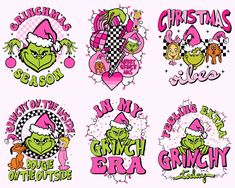 the grinch girls christmas stickers