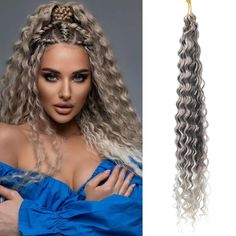 PRICES MAY VARY. 【HairStyle】Deep wave Braiding Hair Easily Use For Different Styles According To Your Preference, Such As Boho Box Braids, Goddess Box Hair, Knotless Box Hair Or Crochet Hair Styles.. Braided Hair Extensions, Deep Wave Crochet Hair, Curly Braiding Hair, Braids Goddess, Wave Crochet, Curly Extensions, Braiding Hair Extensions, Hair For Black Women, Braid In Hair Extensions