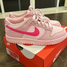 Elevate Your Sneaker Collection With This Limited Edition Nike Dunk Low In Triple Pink. The Shoe Features A Low-Top Style, Lace-Up Closure, And Standard Shoe Width. It Is Made In Vietnam And Has A Style Code Of Dh9765-600. Nike Dunk Low Triple Pink, Shoes For Christmas, Pink Dunks, Pretty Sneakers, Shoes For School, Pretty Shoes Sneakers, Easy Doodle, Easy Doodle Art, Cute Nike Shoes