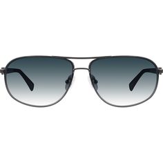 Using advanced edging technology and high-quality materials our premium sunglasses have a luxurious look and feel with subtly curved lenses. These dashing aviator sunglasses have a sleek profile. The medium-wide front rim has a shiny silver metal finish. The temple arms feature spring hinges and have a tessellated gray/black pattern with black temple tips. Need progressives? Shop a similar eyeglasses style here. | Zenni Men's Aviator Rx Sunglasses Gray Stainless Steel Matte Black Aviator Sunglasses With Gradient Lenses, Matte Black Polarized Aviator Sunglasses, Matte Black Aviator Polarized Sunglasses, Matte Black Aviator Sunglasses With Polarized Lenses, Matte Black Aviator Sunglasses With Tinted Lenses, Aviator Eyeglasses, Dark Sunglasses, Classic Vibe, Rim Design