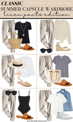 Classic Summer Capsule Wardrobe, Capsule Wardrobe For Summer, Perfect Capsule Wardrobe, Classic Capsule Wardrobe, Capsule Wardrobe Outfits, Fashion Capsule Wardrobe, Simple Summer Outfits, Summer Capsule, Sophisticated Outfits