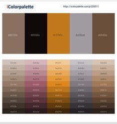 the color palette is shown with different colors and numbers for each type of paint scheme