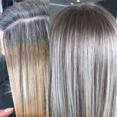 Tiny Highlights For Gray Blending Line Of Demarcation Hair, Platinový Blond, Dimensional Hair Color, Grey Hair Transformation, Grey Hair Inspiration, Hair Gloss, Hair Color Options, Gray Hair Growing Out, Hair Trim