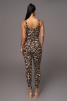 Leopard Print U Neck Sleeveless Skinny Jumpsuits Casual Sleeveless Elastane Jumpsuits And Rompers, Sleeveless Leopard Print Jumpsuits And Rompers For Summer, Sleeveless Leopard Print Jumpsuit For Summer, Sleeveless Stretch Leopard Print Bodysuit, Sleeveless Stretch Unitard For Spring, Spring Sleeveless Stretch Unitard, Casual Fitted Leopard Print Jumpsuit/romper, Casual Fitted Leopard Print Jumpsuits And Rompers, Fitted Casual Leopard Print Jumpsuit