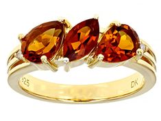 0.83ctw Pear Shape And 0.34ct Marquise Madeira Citrine With 0.01ctw Round White Diamond 18k Yellow Gold Over Sterling Silver 3-Stone Ring. Measures Approximately 0.71"L x 0.27"W. Not Sizeable. Luxury Three Stone Gemstones For Anniversary, Yellow Gold Three Stone Gemstones Fine Jewelry, Yellow Gold Pear-shaped Three Stone Jewelry, Three Stone Pear-shaped Yellow Gold Jewelry, Elegant Yellow Gold Three-stone Topaz Ring, Yellow Gold Three Stone Topaz Ring For Anniversary, Yellow Gold Three Stone Topaz Ring Fine Jewelry, Gold Three Stone Gemstones For Anniversary, 3 Stone Rings