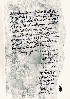 a piece of paper with writing on it that is written in cursive ink