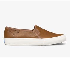 Women - Double Decker Leather Slip On Sneaker - Double Decker | Keds Leather Keds Outfit, Casual Slip On Shoes Women, Keds Outfit, Leather Keds, Womens Slip On Shoes, Women Slip On Sneakers, Closet Wishlist, Women's Slip Ons, Slipon Sneakers