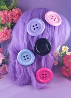 Jumbo Button 2 way hair clip pin Giant button kawaii hair | Etsy Goth Pictures, Kawaii Supplies, Decora Fashion, Kawaii Hair Clips, Kawaii Hair, Grunge Pastel, Goth Outfit, Pastel Goth Fashion, Kawaii Hairstyles