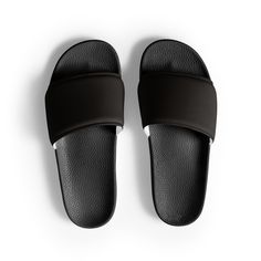 Smoky Black Color Women's Slides by Visual Verse - Image 1 Ebony Color, Mens Slides, Womens Slides, Beach Look, 11 11, Summer Shoes, Exclusive Designs, Perfect Pair, Black Color