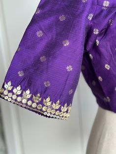 Purple embroidery buti blouse size 38-42 Purple Color Blouse Designs, Festive Short Sleeve Blouse Piece With Intricate Embroidery, Festive Short Sleeve Blouse With Intricate Embroidery, Festive Blouse With Intricate Embroidery And Short Sleeves, Festive Short Sleeve Top With Intricate Embroidery, Elegant Embroidered Shirt For Festive Occasions, Elegant Festive Embroidered Shirt, Festive Embroidered Traditional Wear With Short Sleeves, Traditional Floral Embroidered Shirt For Festive Occasions