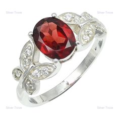 Silver Indian Jewelry, Garnet Wedding, Silver Jewelry Wedding, Silver Wedding Bands, Garnet Jewelry, Red Gemstones, Garnet Ring, Red Band, Band Engagement Ring