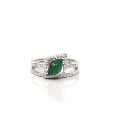 Baikalla Jewelry Jadeite Engagement Ring Copy of Copy of Copy of 18k White Gold Natural Imperial Green Oval Jadeite Jade Engagement Ring With Diamonds Jade Engagement Ring, Green Oval, Everyday Luxury, Rare Gems, Jade Jewelry, Everyday Luxuries, Apple Green, Burmese, Brilliant Diamond