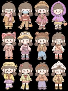 Doll Stickers Free Printable, Kawaii Cute Girls Sticker, Kawaii Korean Stickers Printable, Kawaii Stickers Printable Scrapbooking, Aesthetic World, Kou Diabolik Lovers