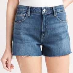 Good American Cut Off Shorts. Blue 464. Dark Wash. Raw Hem. High Waisted, High Rise. Measurements: 15.5” Waist, 12” Rise, 3” Inseam Material: 99% Cotton, 1% Elastane Condition: Nwt. No Flaws. Fitted Medium Wash Jean Shorts, Fitted Medium Wash Jean Shorts For Everyday, Dark Wash Cutoff Jean Shorts For Everyday, Denim Blue Jean Shorts For Everyday, High Rise Dark Wash Jean Shorts For Everyday, Mid-rise Shorts With Frayed Hem For Everyday, Everyday High Rise Dark Wash Jean Shorts, Everyday Mid-rise Shorts With Frayed Hem, High Waist Shorts With Frayed Hem