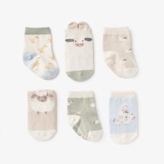 Made with the softest mix of cotton, nylon and spandex, this baby boy sock set features modern prints with a useful no-slip feature. Characters are thoughtfully designed to lay flat across the front of foot for visibility while baby is laying down (yes, we think of all the details). Complete your baby gift set with these adorable, newborn necessities.
Fits babies 0-12 months
Pack of 6 Presented in a novelty gift box
Cotton, nylon and spandex blend
No-slip fit that stay on your baby's feet
Machin Non-slip Playtime Socks For Infants, Non-slip Cotton Socks For Playtime, Playful Non-slip Cotton Socks, Playful Super Soft Socks For Playtime, Cute Cotton Socks For Playtime, Baby Socks Design, Baby Products Newborn, Newborn Necessities, Planet Clothing