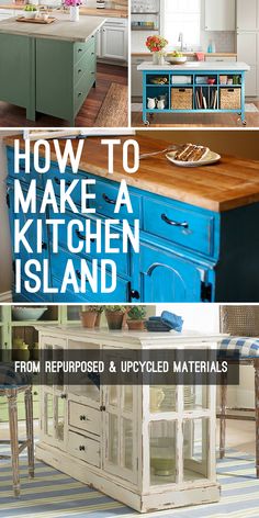 how to make a kitchen island from repurposed and upcycled materials