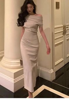 Korean Prom, Evening Party Dresses, Fitted Maxi Dress, Office Dresses For Women, Female Clothing, Vestidos Prom, Evening Party Dress, Party Dresses For Women, Evening Party