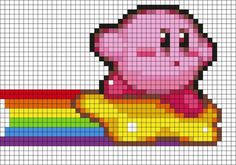 an image of a pixellated pig holding a rainbow