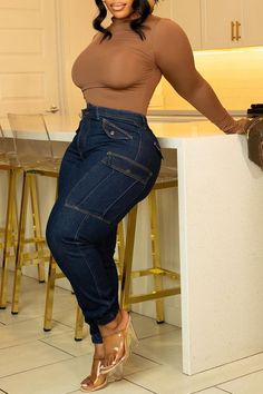 Jean Work Outfits Women, Trans Clothing, Jeans Outfit Plus Size, Cute Jean Outfits, Classy Plus Size Outfits, Drake Clothing, Plus Size Summer Fashion, Cute Outfits With Jeans, Trendy Plus Size Fashion