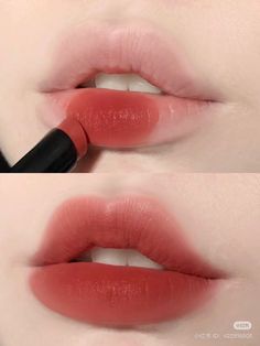 Makeup Looks Lips, Cute Easy Makeup Looks, Cute Easy Makeup, Lips Reference, Easy Makeup Looks, Korean Lipstick, Cute Lipstick