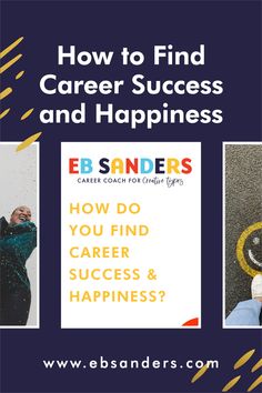 three photos with the words how to find career success and happiness in each one?