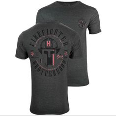 Howitzer Style Men's T-Shirt Firefighter Brotherhood Military Grunt Mfg Brand: Howitzer Color: Charcoal Heather Style: Firefighter Brotherhood / Cv2230d Chrh Material: 50% Cotton, 50% Polyester Detail: 5% Of Our Proceeds Benefit The American Heroes Who Sacrifice To Protect Us: Join The Cause To Help Veterans And First Responders. A Portion Of Each Sale Goes Back To Charities And Non-Profits: Wishes For Warriors, Rise Above Hardship, National Law Enforcement Memorial Fund, And National Fallen Fir Firefighter Brotherhood, Biker Logo, Ron Jon Surf Shop, Warriors T Shirt, First Responders, Streetwear Mens, Rise Above, American Heroes, Vintage Streetwear