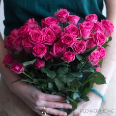 Deep Pink Spray Roses Pink Spray Roses, Year Round Flowers, Flower Moxie, Diy Boutonniere, Standard Roses, Berry Wedding, Wedding Flower Packages, Roses Flower, Diy Wedding Bouquet